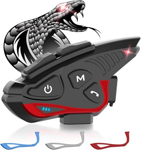 Image of Moman Motorcycle Helmet Headset, Helmet Intercom up to 1500M Wireless Communication System Waterproof with Noise Cancellation for Dirt Bike Single Pack, Motorcycle-Helmet-Wireless-Intercom-Headset