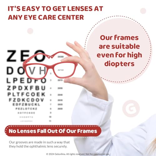 Image of Unbreakable Kids Glasses For 6-9 Years - 49-16-125 Sport Glasses For Kids Compatible with Prescription Lenses