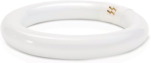 Philips, 391169, círculo fluorescente de luz blanca fría T9 de 22 vatios y 8 pulgadas, foco incluido., 391169, 22watts, 120 volts