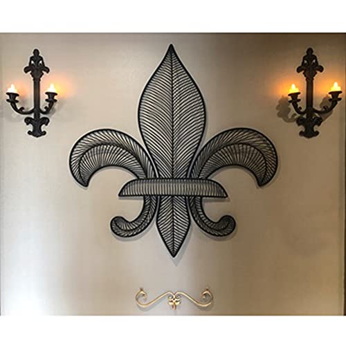 Boomlatu Cast Iron Set Of 2 Wall Mounted Candle Sconces Holders,Hanging Candle Holder For Wall, Home Wall Art For Living Room Fireplace Yard Pathway #TOP6