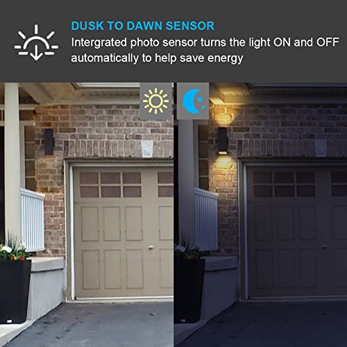 Iyogaled 2 Pack Up Down Outdoor Wall Lights, Patio Wall Light Fixture, Oil Rubbed Bronze Porch Lights Outdoor Wall, Anti Rust Waterproof Outdoor Wall Sconce For Garage, Balcony, Backyard - Etl Listed #TOP6