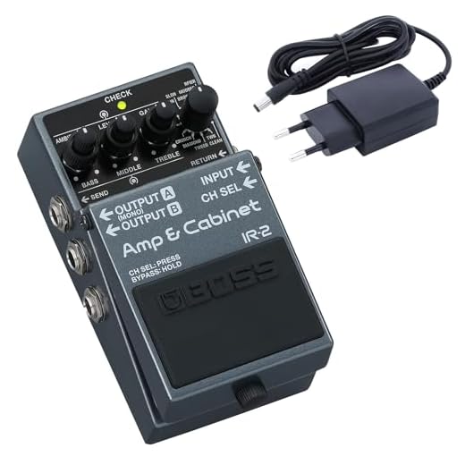 Boss IR-2 Amp & Cabinet Modeler y cargador IR con fuente de alimentación keepdrum 9v