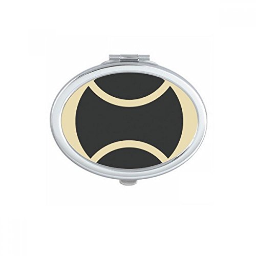 Miroir de maquillage ovale compact aux finitions soignées faites main - 2