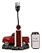 Ebros Vintage Classic Old Fashioned Big Red Pickup Truck by Rural Gas Pump Desktop Table Lamp 18.75