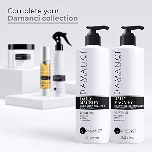 Damanci Hydrating Moisturizing Shampoo And Conditioner Set For Dry, Damaged, Frizzy Hair, Paraben Free, Sulfate Free, Salt Free, Nourishing Formula With Keratin, Collagen, Natural Herbal Extracts 32Oz #TOP5