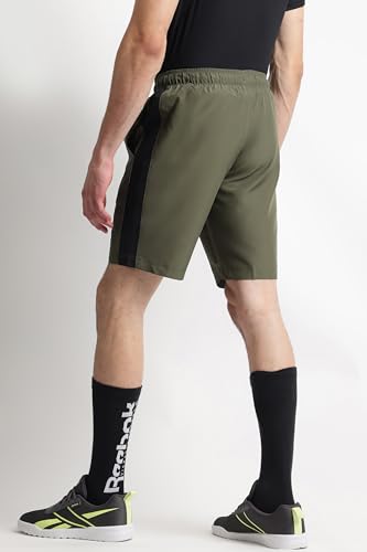 Image of Reebok Men's Woven Polyester Gym Shorts - Lightweight Cooling Training Shorts for Men | Sports Shorts for Men | Workout Running Gym Shorts - Elastic Drawcord Waistband