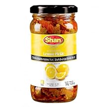Shan Lemon Pickle 10.58oz 300g - Hot & Spicy Lemons in Oil - Rich Blends of Spices - Perfect Accompaniment to Everyday Meals - Suitable for Vegetarians - Airtight Pet Jar