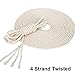 Blisstime Macrame Cord 4mm X 328 Yards Cotton Macrame Rope 4 Strand Twisted Cotton Cord Soft Undyed Cotton Rope for Wall Hangings, Plant Hangers, Crafts, Knitting, Decorative Projects