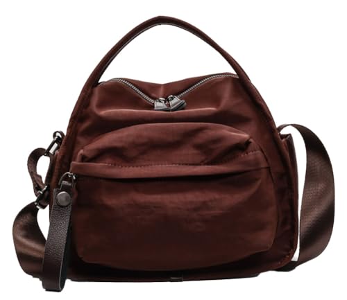 Women’s Nylon Crossbody Bag – Lightweight Shoulder Purse with Zipper, Compact Casual Tote in 3 Neutral Colors