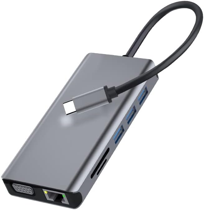 USB C Hub Expansion Dock,11 in 1 USB C hub Adapter(Business Supplies & Workplace Essentials)