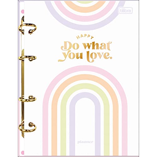 Planner Argolado 17,7 x 24 cm Happy 90 G 2023 - Tilibra, Modelo: 623563