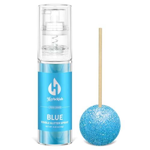 Blue Edible Glitter Spray - 10g Edible Blue Glitter for Cakes Food Grade Drink Glitter for Cocktails Chocolate Cake Pop Strawberry