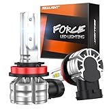 SEALIGHT H8 H11 Fog Light Bulbs or DRL, 10000 LM H9 H16 H8 Led Fog Light Bulb 6000K White Strong Penetration H16 Fog Bulbs, 2024 Upgraded H11 Fog Lights Bulb for Car, 3 Mins Plug &amp; Play, Pack of 2