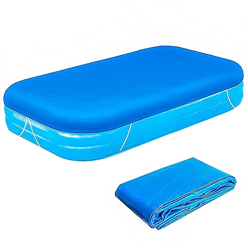 Macl Rectangular Pool Cover 10ft x 6ft Rectangle Inflatable Swimming Pool Cover,Dustproof Outdoor Paddling Family Pools Protector with Adjustable Draw Strings
