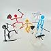 QAONIE 3D Printed 5.67-inch Matchstick Figure, Full Body Mechanical Movable Toy with 5 Weapons and 3 Hand Shapes, Desk Decoration.