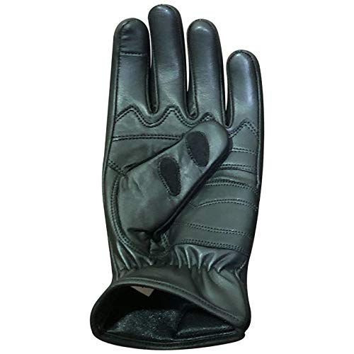 Gants de moto en cuir avec doigts complets ADM 9014 antichoc M - 6