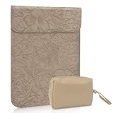 [Motif unique] Ce sac pour ordinateur portable en cuir PU gaufré à motif d'hibiscus allie esthétique et fonctionnalité. Son atout principal réside dans le gaufrage en relief qui confère au sac une texture florale d'hibiscus. Comparé aux sacs lisses classiques, il offre une allure plus artistique et raffinée, témoignant du goût de son utilisateur. Remarque : Ne convient pas aux ordinateurs portables particulièrement épais.