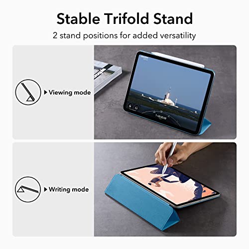 Image of ESR iPad Air 5 /4 Case, Pro 11 Case, Magnetic Attachment, Auto Sleep /Wake, Slim Silky Cover, 2 Stand Modes, Pencil 2 Compatible, Marine Blue