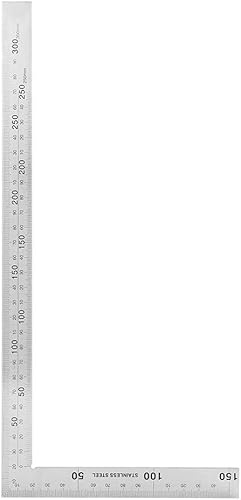 Cuadrado de carpintero, regla cuadrada en forma de L, herramienta de medición de madera para ingenieros, carpintería, regla de ángulo recto de 90