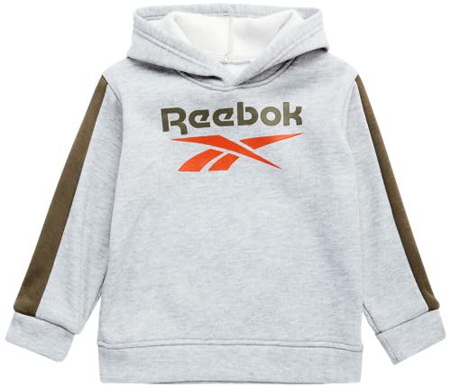 Reebok Baby Boys' Sweatsuit Set - 2 Piece Playwear Fleece Hoodie And Jogger Pants (12M-7), Size 24 Months, Light Heather Grey #TOP4