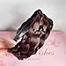 Denlydom Headband 5 Strands Synthetic Hair Plaited Headband Braid Braided With Teeth Hair Band Beauty accessory Stretch Braid Headbands Hairpiece for Women (Dark brown-Style 2)