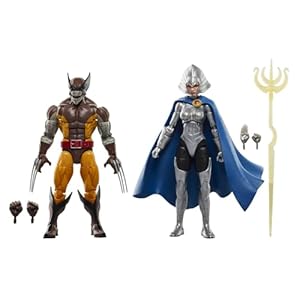 Marvel Legends Series Wolverine and Lilandra Neramani, 50th Anniversary Comics Collectible 6-Inch Action Figure 2-Pack