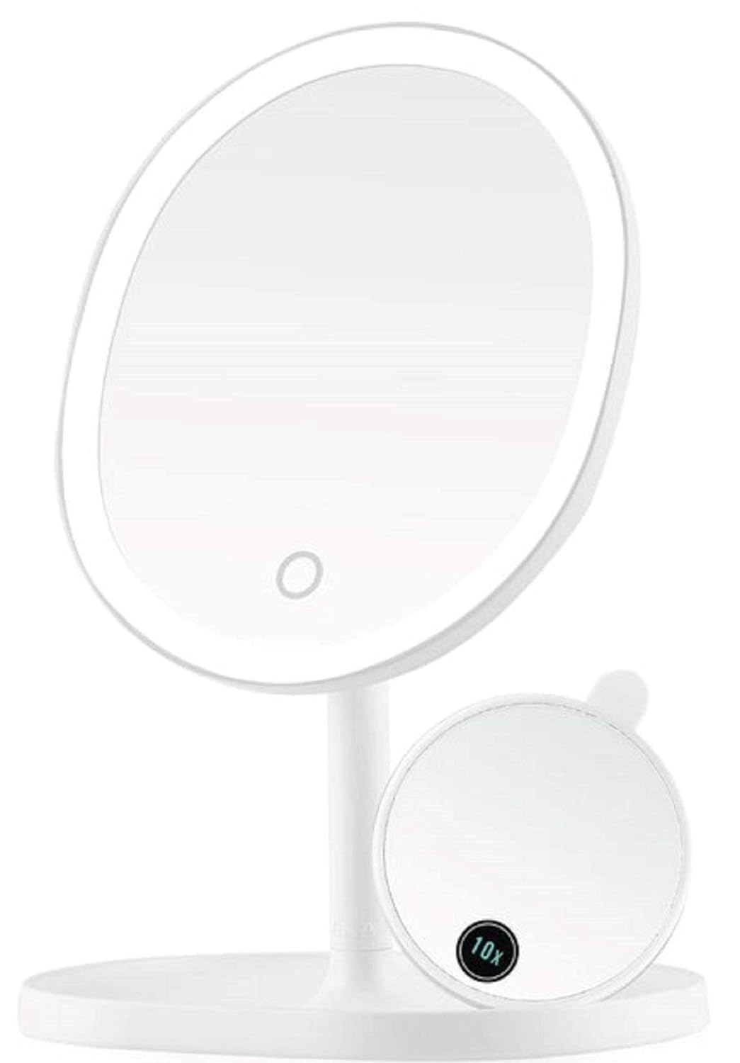 Drumstone (𝗦𝗽𝗲𝗰𝗶𝗮𝗹 𝟭𝟬 𝗬𝗲𝗮𝗿𝘀 𝗪𝗮𝗿𝗿𝗮𝗻𝘁𝘆 Lighted Makeup Tabletop Mirror with 1X & 10X Magnification and Convenient Storage Tray – Perfect for Flawless Beauty Touch-Ups-picture-20