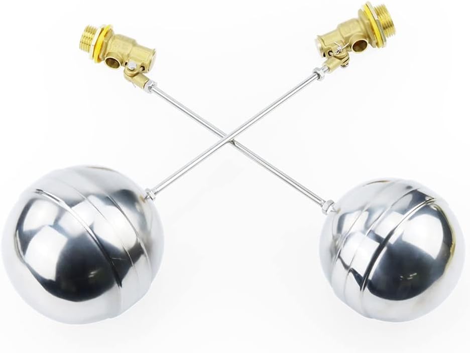 float valve 1 Pcs Stainless Steel Floating Ball Float Valves 1/2'' 3/4'' 1'' Water Tank Floating Ball Valve SS201 Stem Flow Control Cistern/Expansion Tanks(1')
