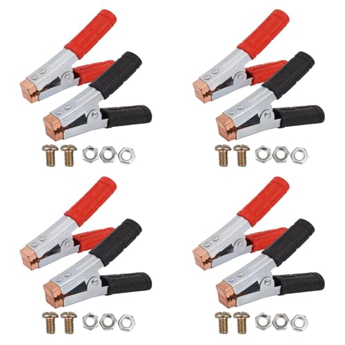 Pinces crocodiles batterie cuivre robuste lot de 8 pinces de test