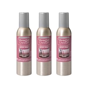 Yankee Candle Concentrated Air Freshener Room Spray, Odor Eliminator for Home, Bathroom, Home Sweet Home, 1.5 Oz (Pack of 3)