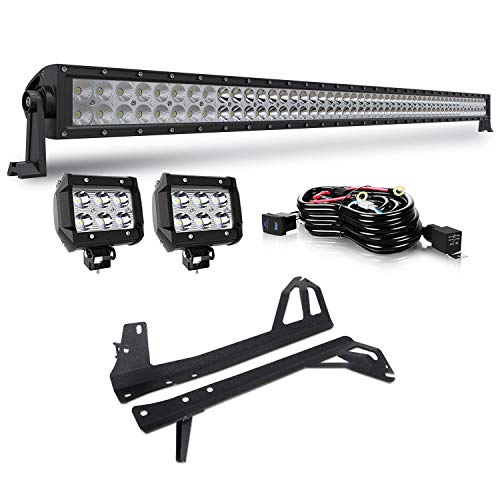 DOT 52Inch LED Light Bar Offroad Led Work Lights + 2PC 4