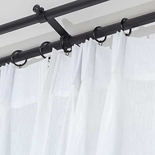150 Pieces Curtain Ring With Clips 1 Inch Diameter Decorative Drapery Window Ring For Curtain Panel Compatible (Black) #TOP4