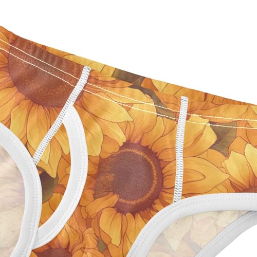 KLL Sunflowers Pattern Artistic Toddler Boys' Cotton Athletic Underwear Breathable Undies4