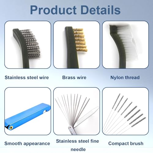 Image of 8 Pack Carburetor Cleaning Kit, Torch Tip Carb Dirt Remove Cleaner Set, Throttle Body Dirt Cleaner for Chainsaw Gas Orifices Welding Motorcycle ATV Carburetor Jet Stove Nozzles Shower Heads