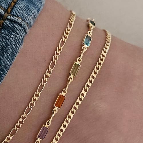 Image of Rotnso Anklets for Women 14K Gold Silver Plated Ankle Bracelets Trendy Waterproof Boho Anklets Set Adjustable Dainty Cute Diamond Beaded Heart Non Tarnish Summer Beach Jewelry Gift