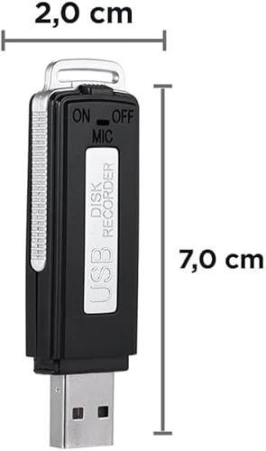 Pen Drive Mini Gravador de Voz, 15 Horas Seguidas de Gravação