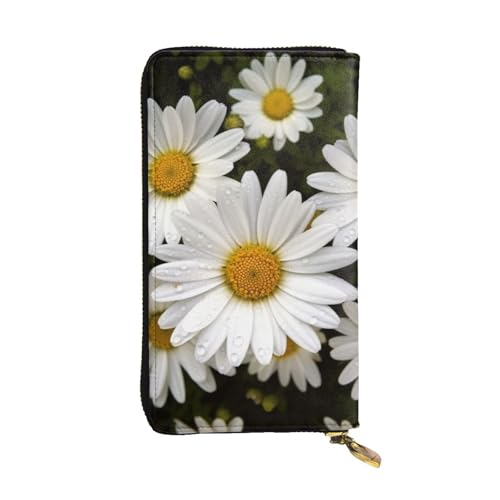 Portefeuille long en cuir marguerite chic pour homme et femme chic