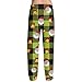 WENKOMG1 Christmas Pajama Pant Family - Cute Xmas Tree Santa Claus Reindeer Print Lounge Pants for Holiday Party Sleepwear Mens Pajamas Bottoms Only Outfit Man Fashion Pijamas (S - Vermilion)