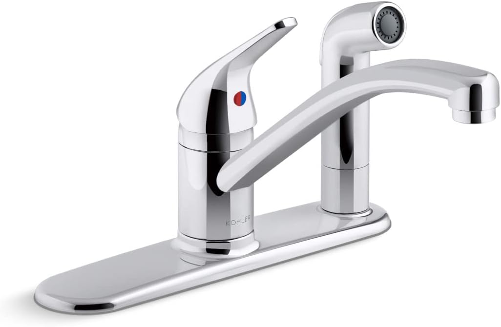 Polished Chrome Single Handle Kitchen Faucet with Pull-out Spray