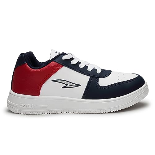 ASIAN Boy's Thunder-01 Kids Casual White Sneaker High-Neck with Lightweight Synthetic Upper Lace-Up Shoes for Kid's & Boy's - Image 4