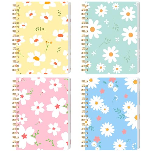 BOOKNOW 4-Pack Small Spiral Notebooks