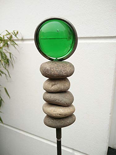 Zen Man 101558 Boules de Jardin en Verre patiné Motif Roses Dimensions 115 x 6 x 6 cm