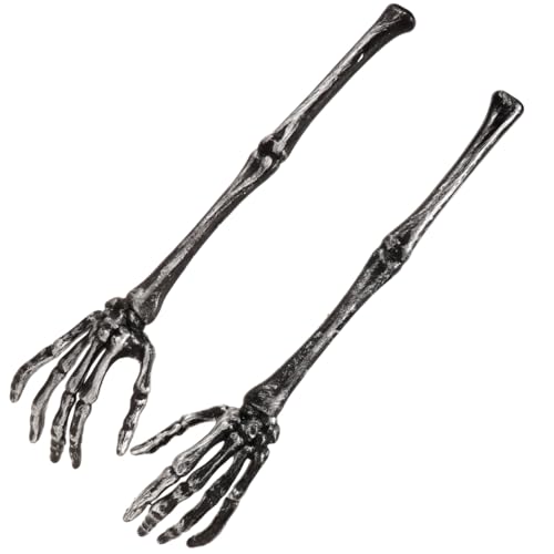 HEALEEP 2Pcs Skeleton Hands Salad Tongs Creative Halloween Kitchen Utensils Fun Decorative Tableware for Parties and Celebrations