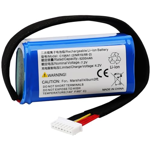 CHUNCAIL Compatible avec la batterie audio Bluetooth Marshall Kilburn II 5200 mAh 7,2 V