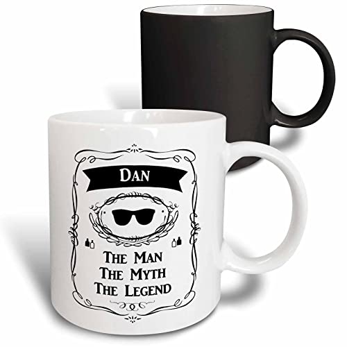 3dRose Dan - Man Myth Legend - Personal Name 11oz Magic Transforming Mug