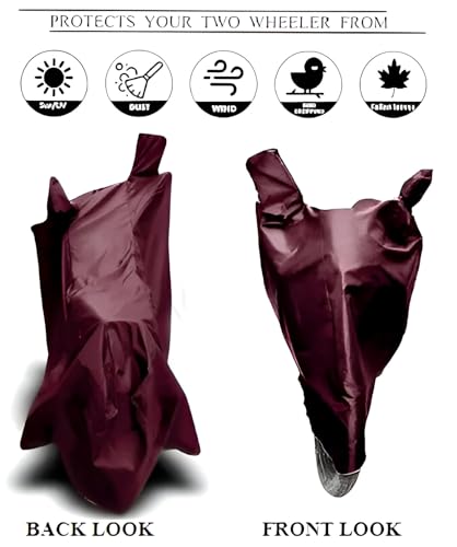 Image of AutoCart Bike Scooty Motorcycle Cover for Premium Bike (Vine Color) Also Suitable for All 125 CC Bikes and Scooty and Upto 150cc Pack of 1 | Design for Suzuki GIXXER