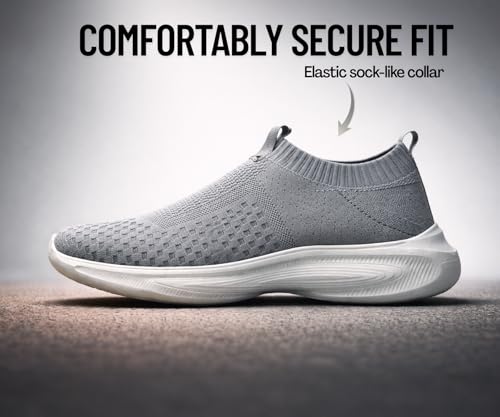 Image of Kraasa Trial Running Shoes with Lightweight Memory Insole | Breathable, Anti-Skid Knit Sneaker, Walking & Gym Shoes