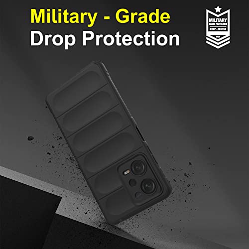 Image of Amazon Brand - Solimo Back Case Cover for Mi Redmi Note 12 Pro 5G | Compatible for Mi Redmi Note 12 Pro 5G Back Case Cover | Matte Case | Liquid Silicon Magic Case with Camera Protection | Black