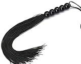 Rubber Sex Flogger Whip - SMspade Beginners Super Soft 15 Inch Flogger Whip for Sex Adult (Black)