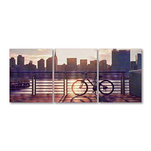 Canvas Wall Art Ready to Hang Bicycle on a Railing along the East River at Gantry Plaza State Park Posters Prints Artwork Paintings for Living Room Bedroom Bathrooms Office Wall Decorations Canvas Wall Art Ready to Hang Bicycle on a Railing along the East River at Gantry Plaza State Park Posters Prints Artwork Paintings for Living Room Bedroom Bathrooms Office Wall Decorations